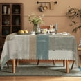 thumbnail image 2 of Multicolor Tablecloth,Farmhouse Linen Table Cloth,Table Cover for Dining Kitchen Decor Party,60x84, 2 of 5