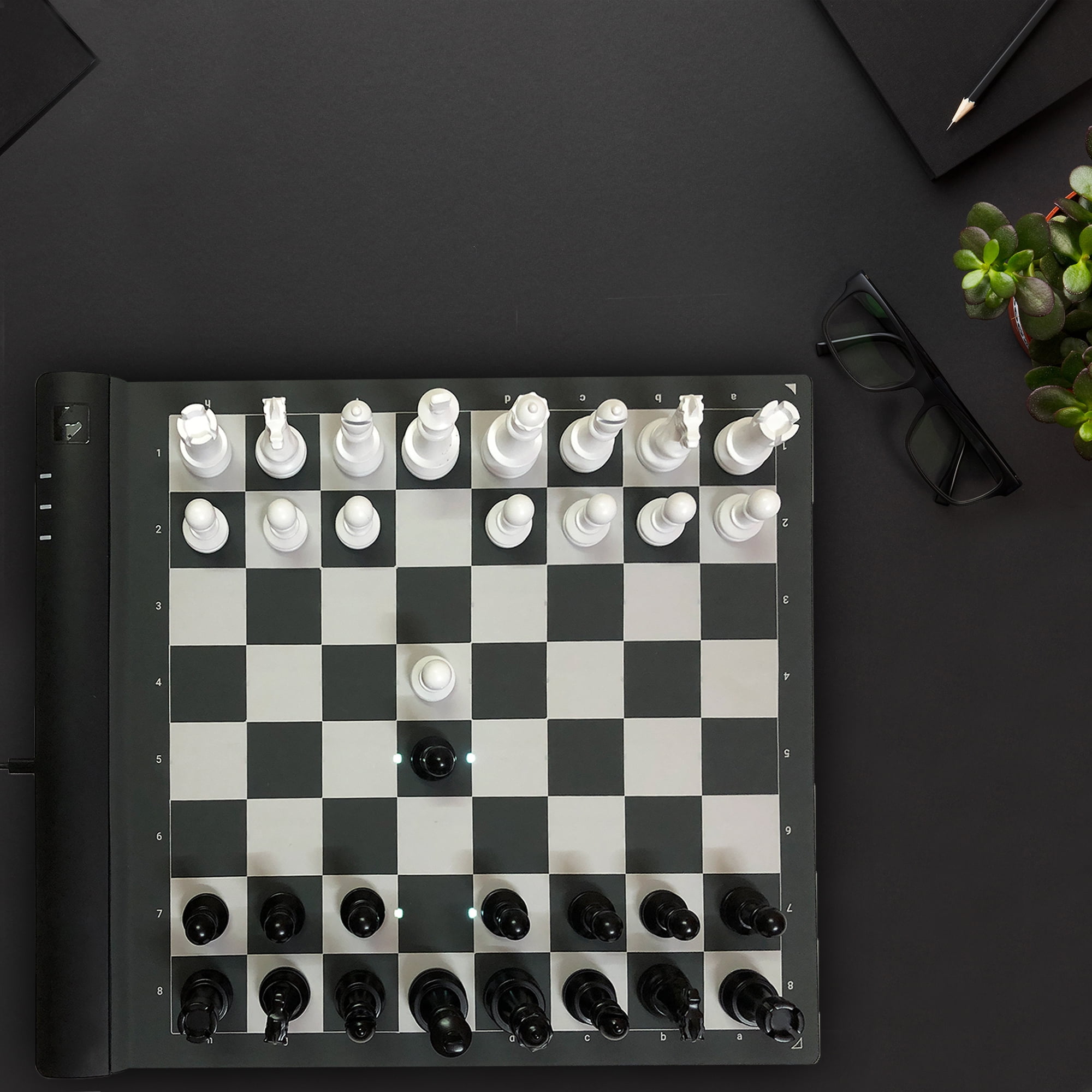  Square Off Pro Electronic Chess Board for Adults & Kids, AI-Powered & Digital, Play Against AI or Friends, Portable & Rollable Computer  Chess Board