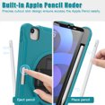 thumbnail image 2 of Allytechgroup iPad Air 11 Inch 2025/2024 Case with Pencil Holder, Military Grade Shockproof Kickstand Handle Strap Anti-Scratch Kids Friendly Bumper Tablet Case Cover for Apple iPad Air 11" M3 M2, 2 of 11