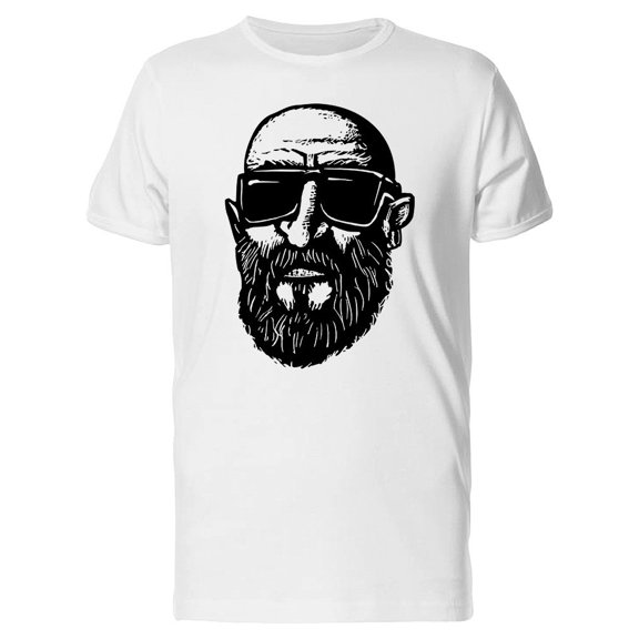 B&W Biker With Sunglasses Tee Men's -Image by Shutterstock