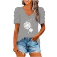 thumbnail image 1 of Blusas de Manga Corta para las Mujeres, Blusa de Camiseta Suelta Casual Hecha de Tela Cómoda para Todo el Uso Diario de Temporada, Blusas para las Mujeres Casual, 1 of 1