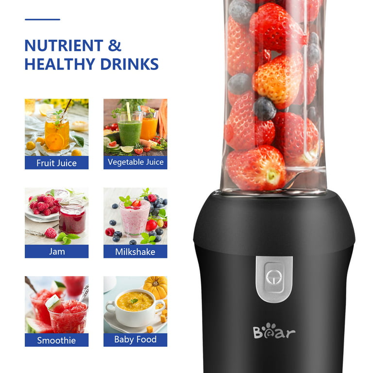 iSiLER Personal Blender, 300W Portable Blender for Shakes Smoothies with 20  Oz Travel Cup, Smoothies Maker Mixer for Protein Frozen Ice Baby Food