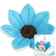 Blooming Bath 7 Petal Flower Baby Bath Seat for Sink - Blue