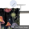 thumbnail image 5 of Fairy Tale Window Curtain Valances Boho Green Leaves Rustic Frog Mushroom Flower Plant Galaxy Rod Pocket Window Valance for Living Room Bathroom Bedroom Kitchen 54 by 18 in, 1 Panel, 5 of 6