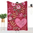 thumbnail image 4 of Fmlxio Gift Blanket, Valentines Day Throw Blanket Gifts for Mom, Wife, Red Pattern Blanket for Couch Sofa or Bed Flash Deals, 4 of 7