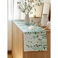 thumbnail image 5 of Table Runner 120 Inches Long for Kitchen Dining, Sage Green Eucalyptus Leaf Dresser Scarf Farmhouse, Dining Table Decorations for Wedding/Parties, Spring Leaves Botanical 13 x 120 In, 5 of 8