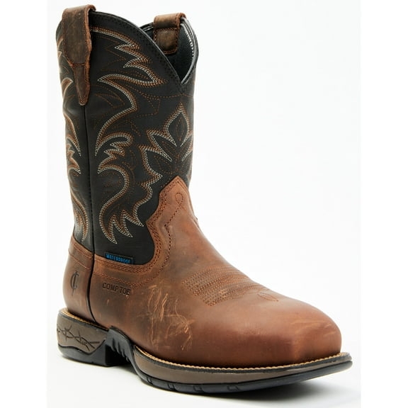 Cody James Men's 11" Xero Gravity Lite Waterproof Pull-On Work Boot Black 9.5 D(M) US