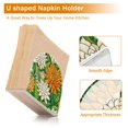 thumbnail image 4 of Napkin Holder Elegance Flowers Pattern Thick U Shape Acrylic Non Slip Space Saving for Kitchen, 4 of 9