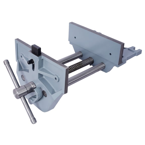 Woodworking Vise 9 Inch, Quick Release Wood Vise, Heavy Duty Cast Iron Bench Vise for Woodworking, Quick Adjust Vise with Front Stop