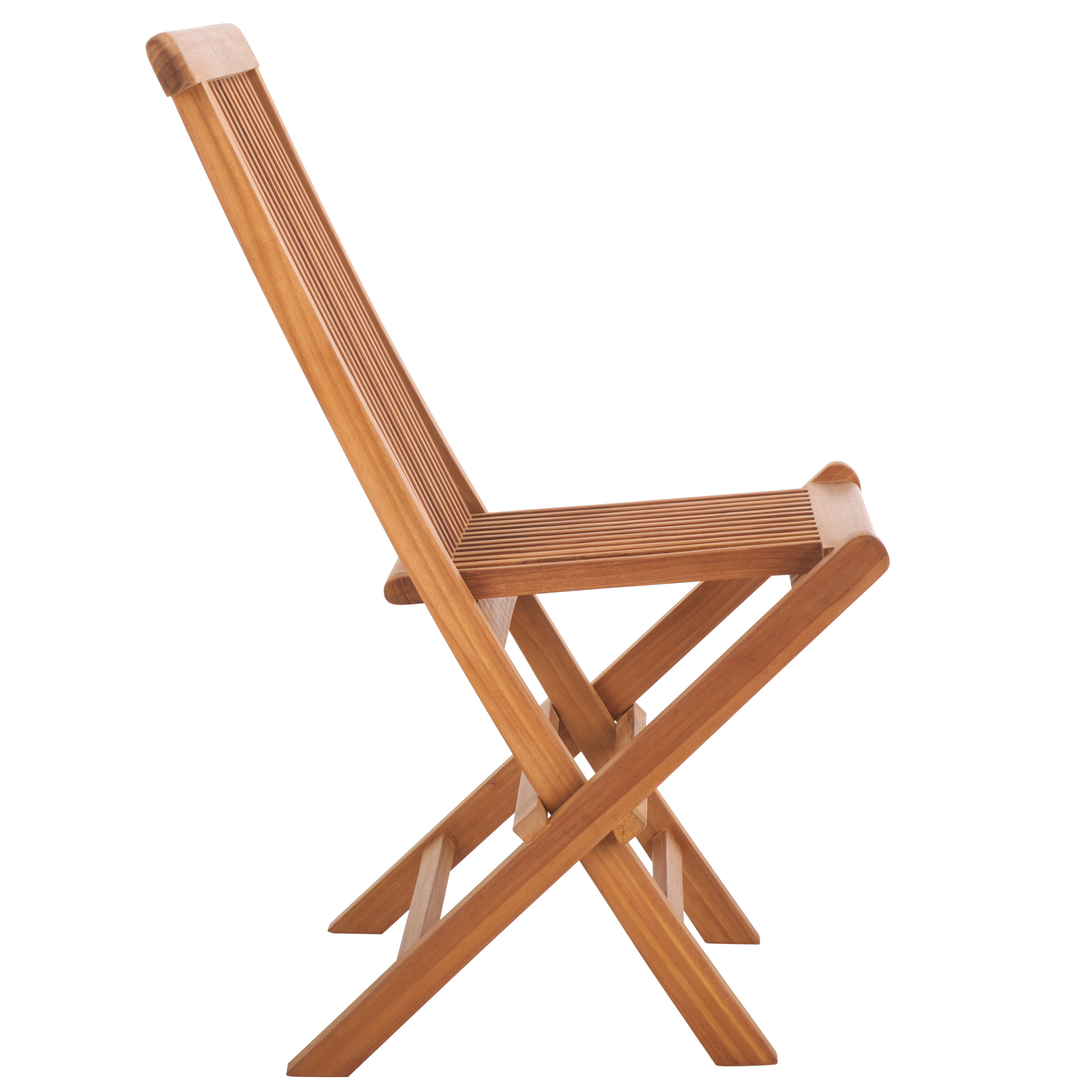 Safavieh Holly Outdoor Teak Wood Folding Chair - Set of 2, Natural