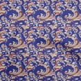 thumbnail image 1 of oneOone Velvet Medium Blue Fabric Asian Japanese Wave Craft Projects Decor Fabric Printed By The Yard 58 Inch Wide, 1 of 4