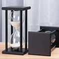 thumbnail image 5 of 20 Minute Hourglass White Sand Timer Wooden Black Stand Hourglass Clock for Office Kitchen Decor Home - 20min White Sand, 5 of 5