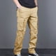 thumbnail image 5 of Pantalones largos para hombre con cierre de velcro, cintura elástica, cordones, múltiples bolsillos, tirantes en las piernas, pantalones deportivos de licra., 5 of 5