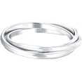 thumbnail image 2 of 925 Sterling Silver Ring Triple Interlocked Rolling High Polish Ring ----Size 12, 2 of 3