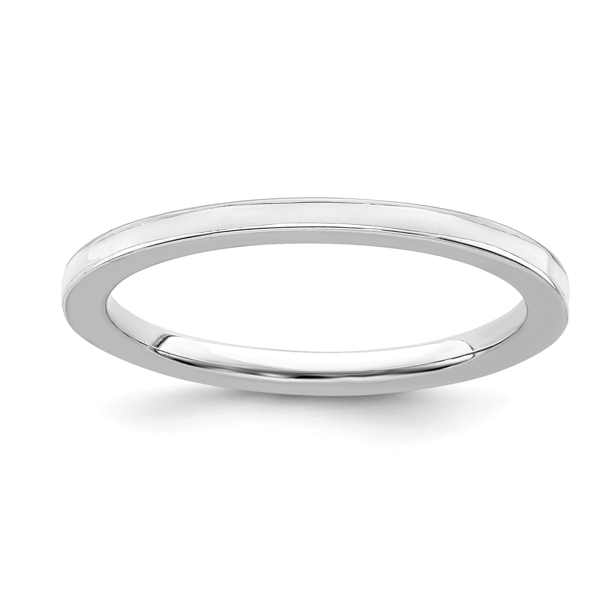 Bonyak Jewelry Sterling Silver Band for 10 mm Cushion Ring Size 7