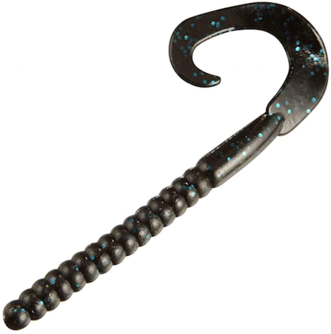 (2 pack) Berkley PowerBait® Power Worm Fishing Bait, Black Blue Fleck, 7in