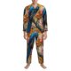 thumbnail image 3 of Balery Bluebird Blossom Elegance Pijama para Hombre de Dos Piezas con Manga Larga, Conjunto de Dormir y Descanso Suave con Bolsillos-Large, 3 of 7