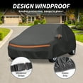 thumbnail image 3 of Unique Bargains Car Cover for Mercedes-Benz B-Klasse 2011-2022 PEVA Outdoor Full Car Cover All Weather Waterproof Windproof Sun Rain Snow Protection with Passenger Door Zipper Black, 3 of 6