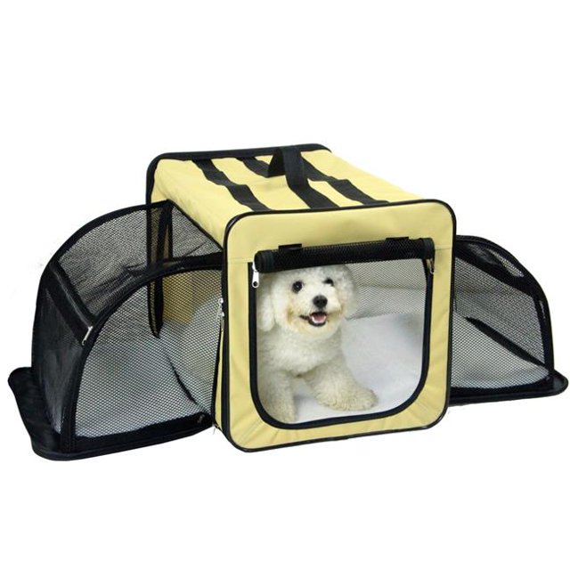 Pet Life H5KHXL Caisse pour Chien à Double Fil Extensible, Kaki - Extra Large
