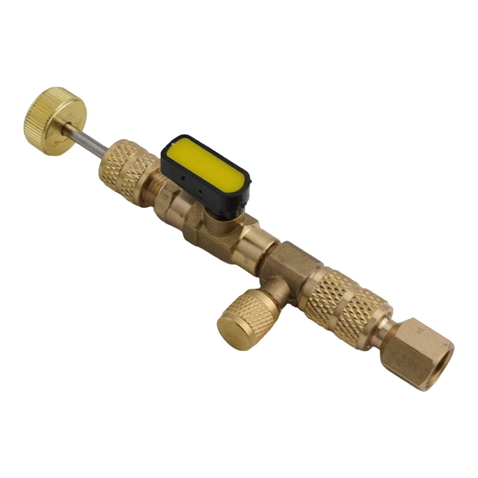R410A R22 Valve Core Remover Installer Tool with Dual Size Sae 1/4 & 5/16 Port for R404A R407C R134A R12 R32 R600 Hvac System