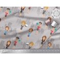 thumbnail image 3 of Soimoi Moss Georgette Fabric Business Girl Printed Fabric 1 Yard 42 Inch Wide, 3 of 3
