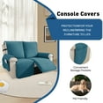thumbnail image 3 of Lavish Cover 100% Waterproof Recliner Loveseat Cover, 2 Pieces Non-Slip Recliner Couch Slipcovers, Washable Furniture Protector with Pockets & Elastic Straps for Kids Pets, 2 Seaters, Peacock Blue, 3 of 8