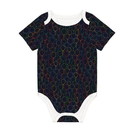 

Matuu Colorful Balloons for Baby Short-Sleeve Bodysuit Soft Cotton Comfortable and Breathable Perfect for Newborns and Infants