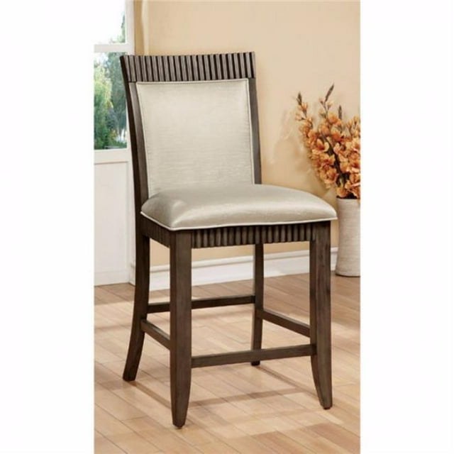 Benzara BM131270 Forbes II Contemporary Counter Height Chair Gray - Set of 2