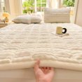 thumbnail image 5 of Maplenight Premium Rabbit Flannel Queen Size Mattress Cover - Warm, Non-Slip, Double-Sided Edging, Machine Washable (150x200cm) White, 5 of 5