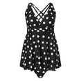 thumbnail image 4 of WomenSwimsuits with Shorts Bottoms Set Bathing Suit Shorts Set 1x WomenTops And Bottoms Women Dot Print High Waisted Bikini Boys Pool Cover up Bath Suits for Women Shorts Dot Print Swimsuit, 4 of 8