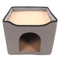 thumbnail image 3 of Cama para Gatos Cubos Cerrados Plegables para Gatos Casa de Campo con Alfombrilla de PE Suave Casa para Gatos de Tela Oxford de Doble Propósito para 4 Estaciones ANGGREK Otros, 3 of 8