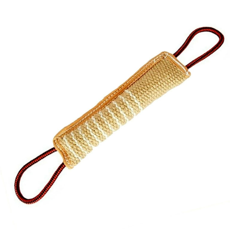 Dog Tug Toy, Dog Bite Jute Pillow Pull Toy With 2 Strong Handles