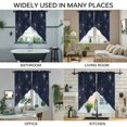 thumbnail image 3 of Navy Blue Swag Valances for Windows, Kitchen Curtains 36 Inch Length 2 Panels Set, Spring Flora Short Curtains for Small Windows Rod Pocket Cafe Curtains Drapes 28"x36", 3 of 8