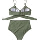 thumbnail image 3 of Traje de baño de cintura alta dividido para mujer, bikini sexy, traje de baño con push-up, conjunto de bikini con vendaje y parte superior de tubo, 3 of 8