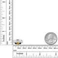 thumbnail image 4 of Gem Stone King 10K White Gold Yellow Citrine Black Onyx and White Lab Grown Diamond 5 Stone Bridal Engagement Wedding Ring Set for Women (1.03 Cttw, Round: 5MM and 3MM, Size 9), 4 of 6