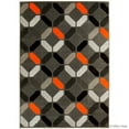 thumbnail image 2 of Orange Allstar Modern. Contemporary Woven Rug. Drop-Stitch Weave Technique. Carved Effect. Vivid Pop Colors (5' x 6' 11"), 2 of 4