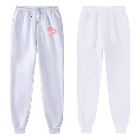 

Womens Sport Trousers Mid Waist Flower Prints Long Pants Casual Work Trousers Long Yoga Pants for Women Athletic Maternity