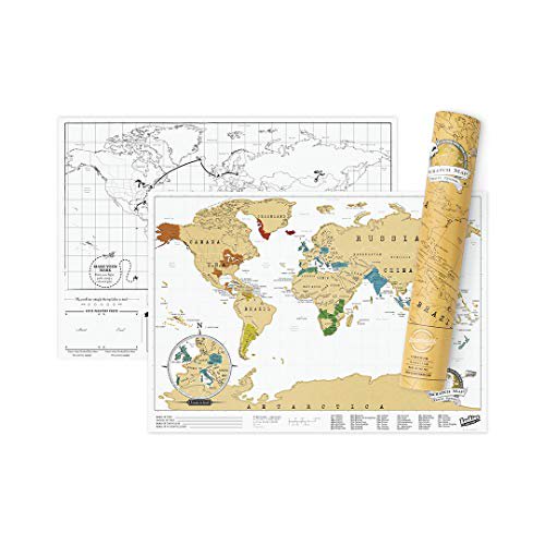 Luckies Of London Ltd Scratch Map Travel Map Travel Sized Personalized Scratch Off World Map Poster Manufactured In The Uk Walmart Com Walmart Com