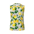 thumbnail image 6 of Lsque Lemon1 Print Men's Cotton Blend Sleeveless Muscle Shirts (S-3XL)- Moisture Wicking, Odor Protection, UPF 30+,Large, 6 of 8