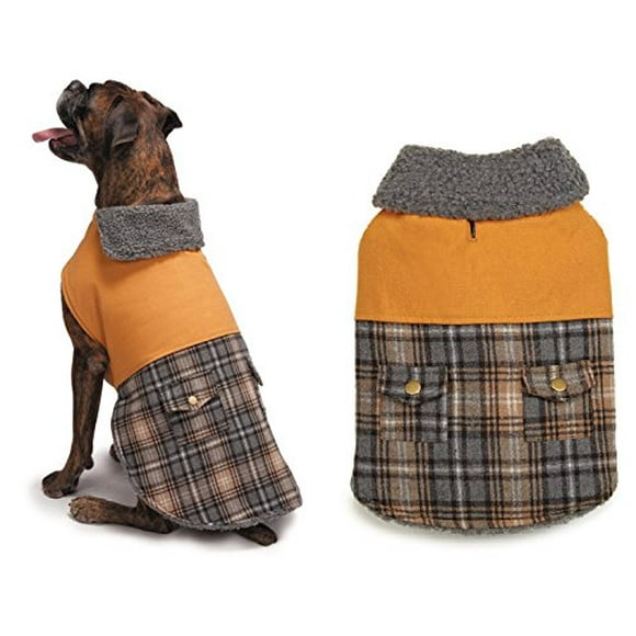 ThermaPet Manteaux Canard à Carreaux Doublés Berber Chauds - Choisissez la Taille (Petit)