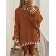 thumbnail image 4 of PRETTYGARDEN Women's Winter Oversized Pullover Sweaters Long Sleeve Mock Neck Chunky Knit Slouchy Jumper Tops, 4 of 10