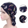 thumbnail image 1 of Chapeau Chimio Foulard Imprimé Femme Coton Turban Musulman Extensible Perte de Cheveux Baotou Attaché Couvre-Chef, 1 of 4