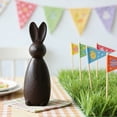 thumbnail image 5 of Black Wooden Easter Bunny Sculpture – Farmhouse Tabletop Ornament for Spring Centerpieces & Birthday Decor, 5 of 9