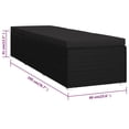 thumbnail image 4 of vidaXL 3 Piece Garden Sun Loungers with Tea Table Poly Rattan Black, 4 of 5