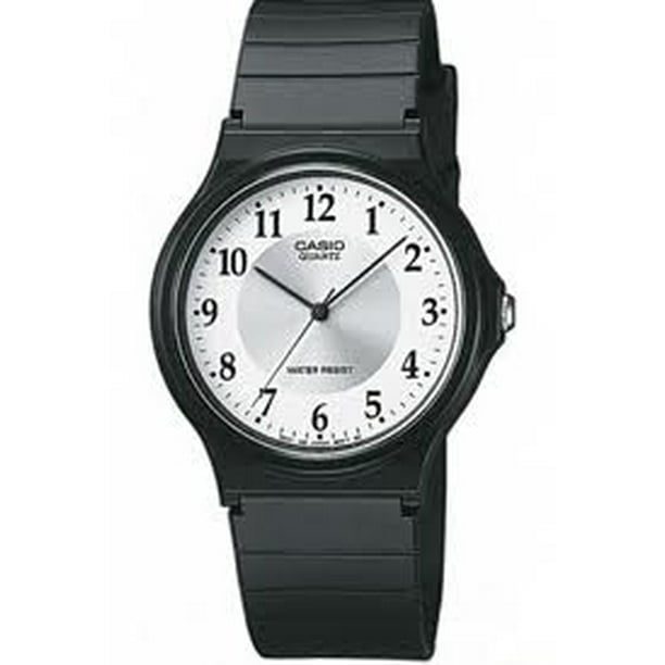 Casio - Casio Silver Dial Black Resin Men's Watch MQ-24-7B3LLEF - Walmart.com - Walmart.com