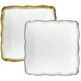 thumbnail image 4 of VeZee 's Aristocrat Collections:12 X 12 inches Square Serving Trays White & Silver Border: BPA Free for All Occasions: 12CT, 4 of 4
