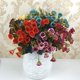 thumbnail image 5 of Matsuzay Rosa falsa 25 cabezas de rosas artificiales, decoración de de flores artificiales, ramo de escritorio, decoración para Flores artificiales rojo púrpura, 5 of 6