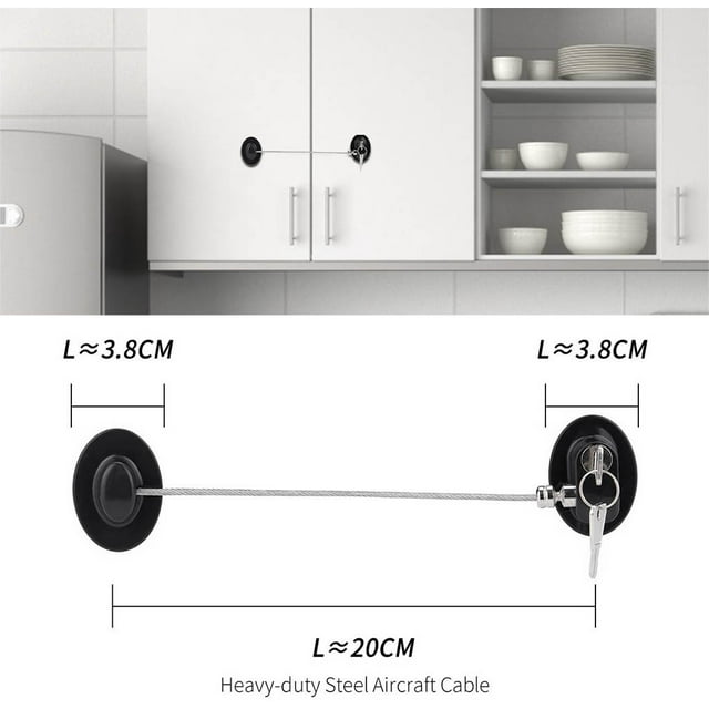 Kitchen Faucet Refrigerator Adhesives Freezer Lock Lock Fridge with With Keys Lock Strong Tools & Home Improvement Hardware 17*16.5*1.5