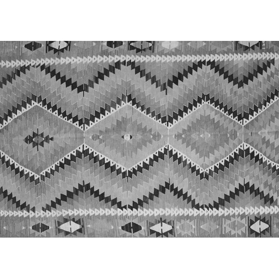 Ahgly Company Indoor Rectangle Southwestern Gray Country Area Rugs, 7' x 9'