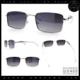 thumbnail image 2 of Luxury Jaguar Cougar Jewel Metal Arm Rectangle Hustler Sunglasses Silver - Smoke, 2 of 8